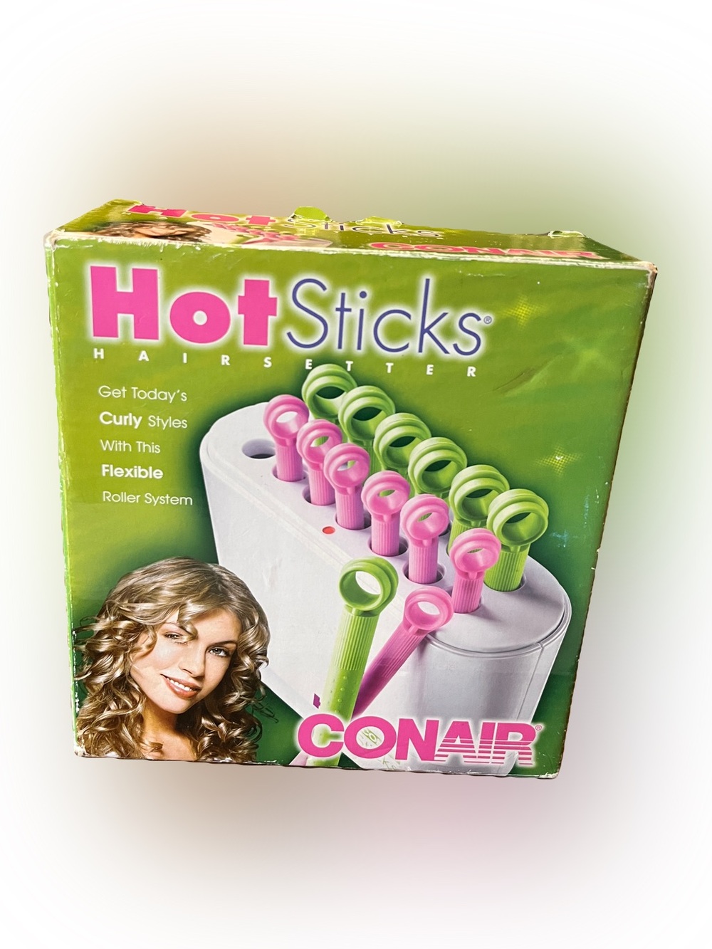 Conair Hot Sticks Hair Setter Rollers - Pink & Lime Green NEW